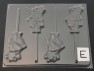 138sp Honey Bear Chocolate Candy Lollipop Mold FACTORY SECOND